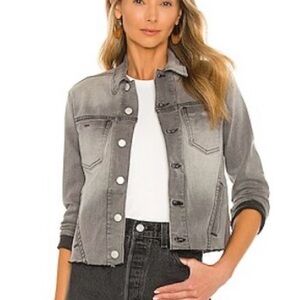 Tribal Denim Jacket Gray Stretch Jean Jacket – Size S